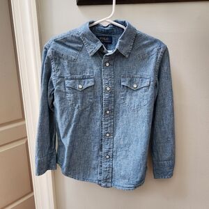 EUC Polo Ralph Lauren Denim Western Button-up Shirt Size 5